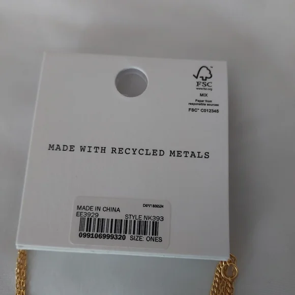 NWT Madewell Stone Collection ring & necklace set, ring sz 7 - Picture 7 of 8